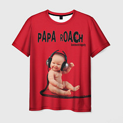 Футболка мужская Papa Roach - baby with headphones, цвет: 3D-принт