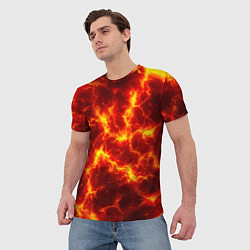 Футболка мужская Текстура огня, цвет: 3D-принт — фото 2