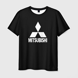 Футболка мужская Mitsubishi logo white, цвет: 3D-принт