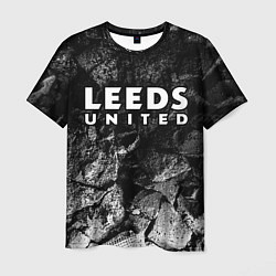 Футболка мужская Leeds United black graphite, цвет: 3D-принт