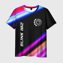 Футболка мужская Blink 182 neon rock lights, цвет: 3D-принт