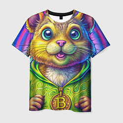 Футболка мужская Хомяк и биткоин, цвет: 3D-принт