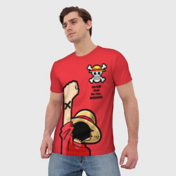 Футболка мужская One Piece - captain Monkey D Luffy, цвет: 3D-принт — фото 2