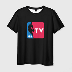 Футболка мужская NBA tv logo, цвет: 3D-принт