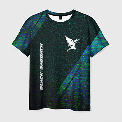 Футболка мужская Black Sabbath glitch blue, цвет: 3D-принт