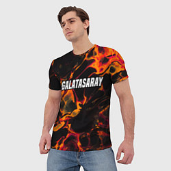 Футболка мужская Galatasaray red lava, цвет: 3D-принт — фото 2