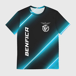 Футболка мужская Benfica неоновые лампы, цвет: 3D-принт