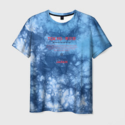 Футболка мужская Tokyo: tie-dye blue, цвет: 3D-принт