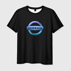 Футболка мужская Nissan logo neon, цвет: 3D-принт