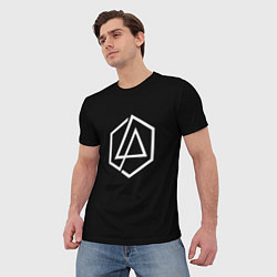 Футболка мужская Linkin park logo white, цвет: 3D-принт — фото 2