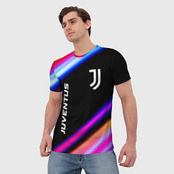 Футболка мужская Juventus speed game lights, цвет: 3D-принт — фото 2