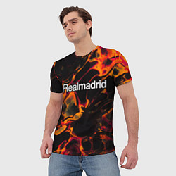 Футболка мужская Real Madrid red lava, цвет: 3D-принт — фото 2