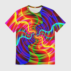 Футболка мужская Абстрактные волнистые линии, цвет: 3D-принт
