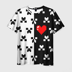 Футболка мужская Minecraft pattern love, цвет: 3D-принт