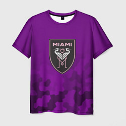 Футболка мужская Inter Miami logo pattern, цвет: 3D-принт