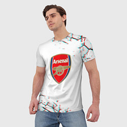 Футболка мужская Arsenal fc текстура, цвет: 3D-принт — фото 2