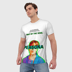 Футболка мужская BTS Jimin Persona - кто я иероглифами, цвет: 3D-принт — фото 2