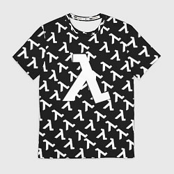 Футболка мужская Half liife logo pattern, цвет: 3D-принт