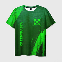 Футболка мужская CreepyPasta - green gradient вертикально, цвет: 3D-принт