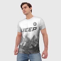 Футболка мужская Jeep - white gradient посередине, цвет: 3D-принт — фото 2