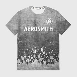 Футболка мужская Aerosmith - grey gradient посередине, цвет: 3D-принт