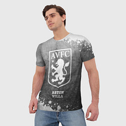 Футболка мужская Aston Villa - grey gradient, цвет: 3D-принт — фото 2