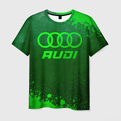 Футболка мужская Audi - green gradient, цвет: 3D-принт