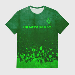 Футболка мужская Galatasaray - green gradient посередине, цвет: 3D-принт