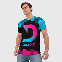 Футболка мужская Deadlock - neon gradient, цвет: 3D-принт — фото 2