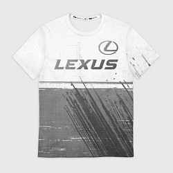 Футболка мужская Lexus - white gradient посередине, цвет: 3D-принт
