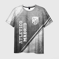 Футболка мужская Atletico Madrid - grey gradient вертикально, цвет: 3D-принт