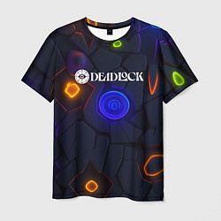 Футболка мужская Deadlock logo текстурные плиты, цвет: 3D-принт