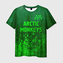 Футболка мужская Arctic Monkeys - green gradient посередине, цвет: 3D-принт