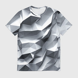 Футболка мужская Белая геометрия с искажением, цвет: 3D-принт