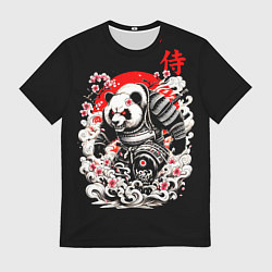 Футболка мужская Панда - самурай, цвет: 3D-принт