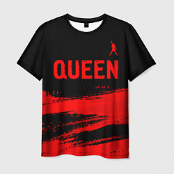 Футболка мужская Queen - red gradient посередине, цвет: 3D-принт