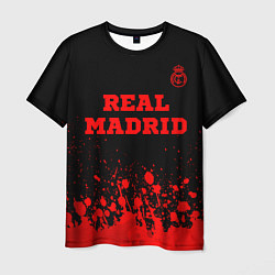 Футболка мужская Real Madrid - red gradient посередине, цвет: 3D-принт