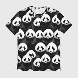 Футболка мужская Панды паттерн, цвет: 3D-принт