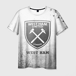 Футболка мужская West Ham - white gradient, цвет: 3D-принт