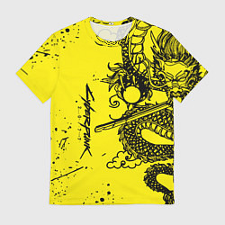 Футболка мужская Syberpunk dragon tatoo, цвет: 3D-принт