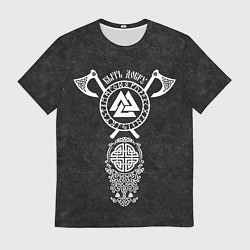 Футболка мужская Быть добру - орнамент с валькнутом, цвет: 3D-принт
