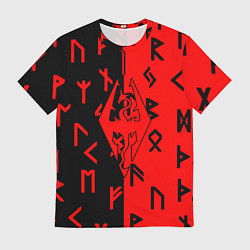 Футболка мужская Скайрим руны, цвет: 3D-принт