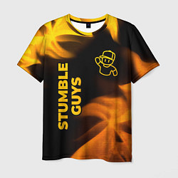 Футболка мужская Stumble Guys - gold gradient вертикально, цвет: 3D-принт