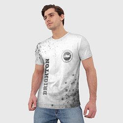 Футболка мужская Brighton - white gradient вертикально, цвет: 3D-принт — фото 2