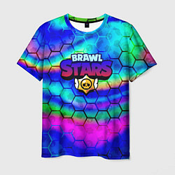 Футболка мужская Brawl stars neon gradient, цвет: 3D-принт