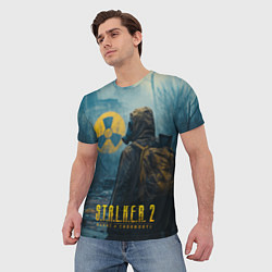 Футболка мужская Stalker 2 зараженная зона, цвет: 3D-принт — фото 2