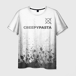 Футболка мужская CreepyPasta - white gradient посередине, цвет: 3D-принт