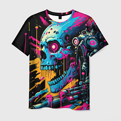 Футболка мужская Cool cyber skull - ai art, цвет: 3D-принт