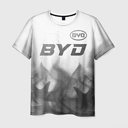 Футболка мужская BYD - white gradient посередине, цвет: 3D-принт