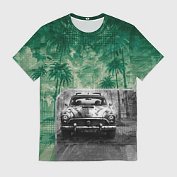 Футболка мужская Ретроавтомобиль, цвет: 3D-принт